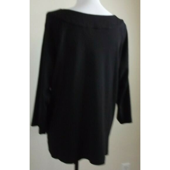 RAFAELLA STUDIO Womens Knit Pullover TOP - Size 2X - Black - Picture 7 of 10